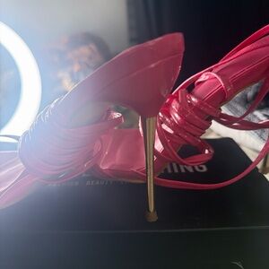 PrettyLittleThing Vibrant Pink Strappy Heels